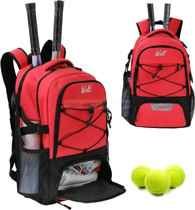 2 Racket Tennis Backpack - Red