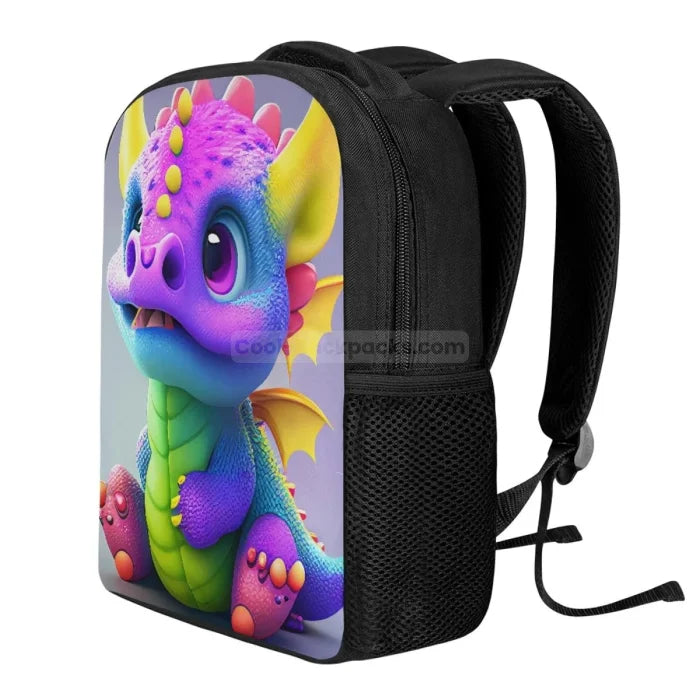 3D Dragon Backpack - black