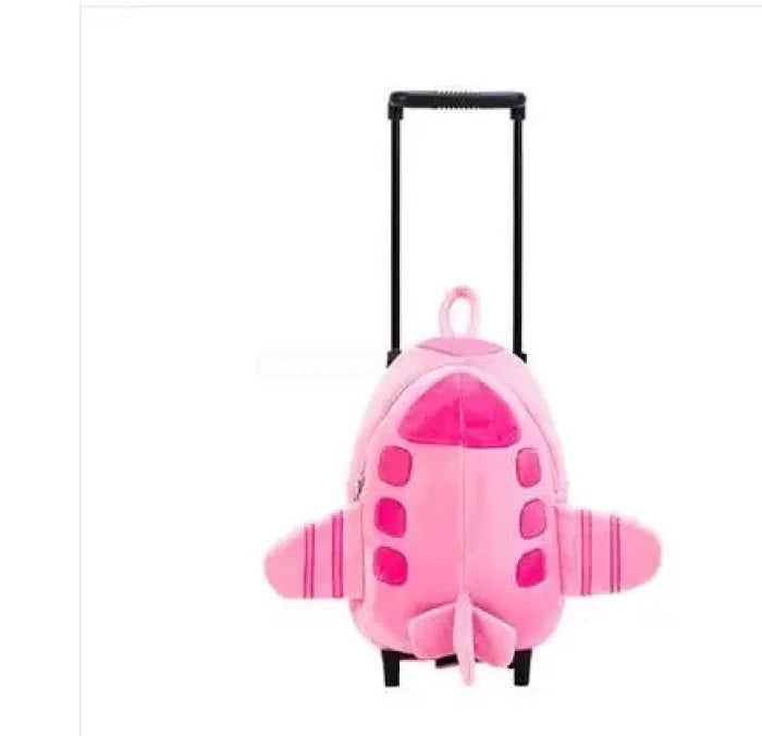 Airplane Rolling Backpack - Pink