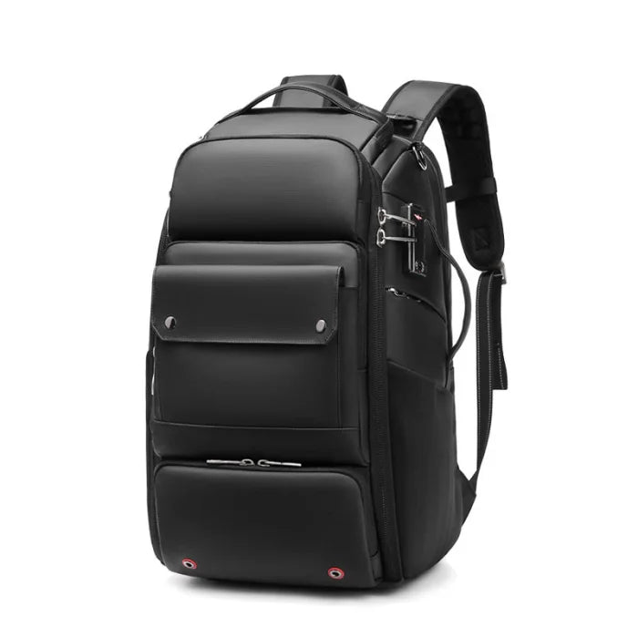 Back Opening Camera Backpack - Black