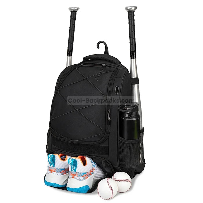 Baseball Mini Backpack - Black / 18 inches