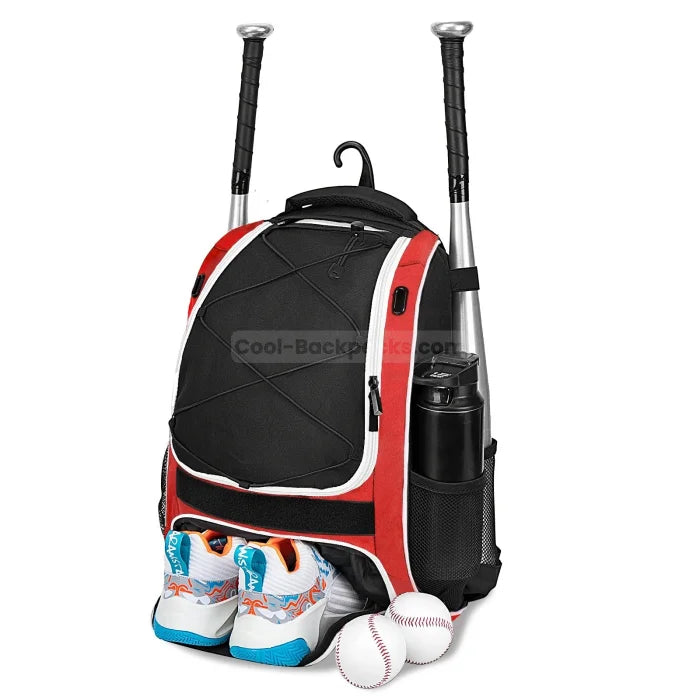 Baseball Mini Backpack - Red White / 18 inches