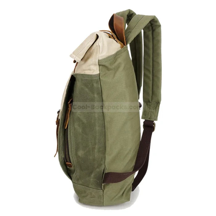 Beige Canvas Backpack