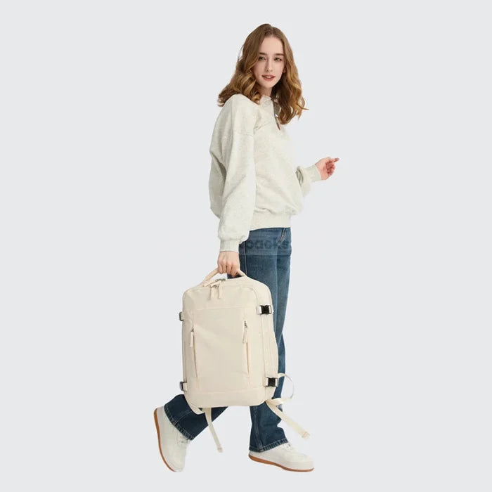 Beige Travel Backpack