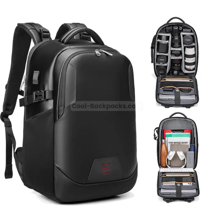 Black Camera Backpack - Black