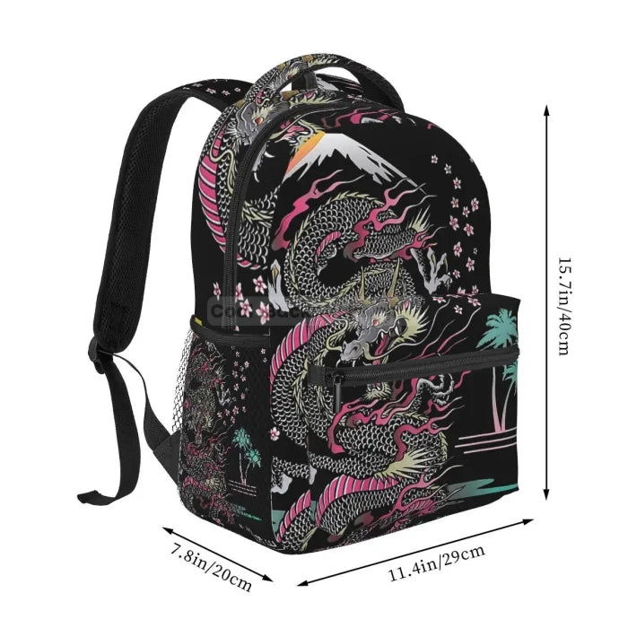 Black Dragon Backpack - 16 Inche