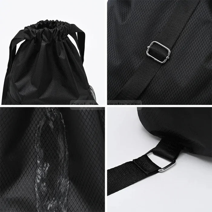 Black Drawstring Backpack