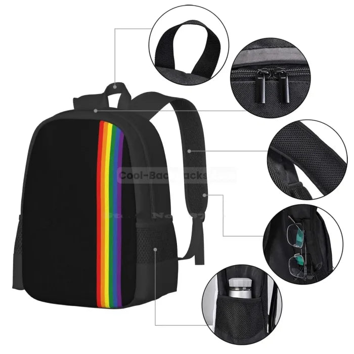 Black Rainbow Backpack