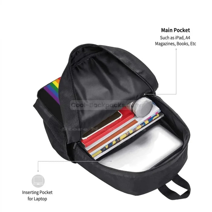 Black Rainbow Backpack