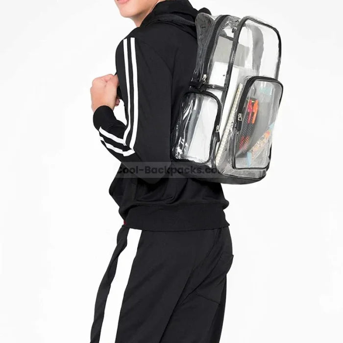 Black Transparent Backpack