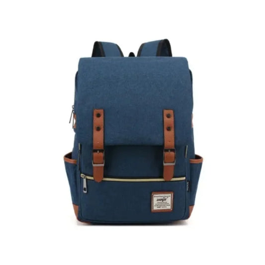 Blue and Brown Backpack