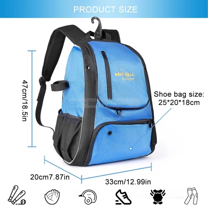 Blue Baseball Backpack