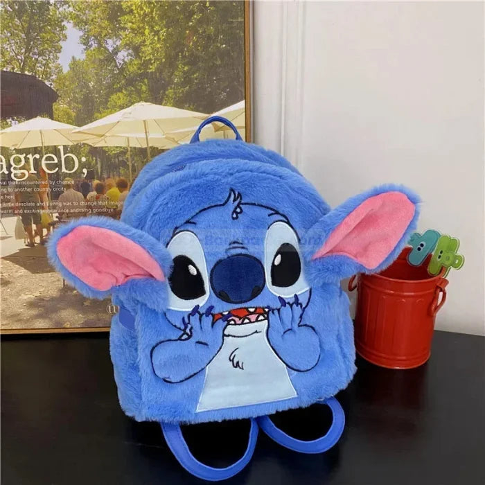 Blue Fluffy Backpack - Blue