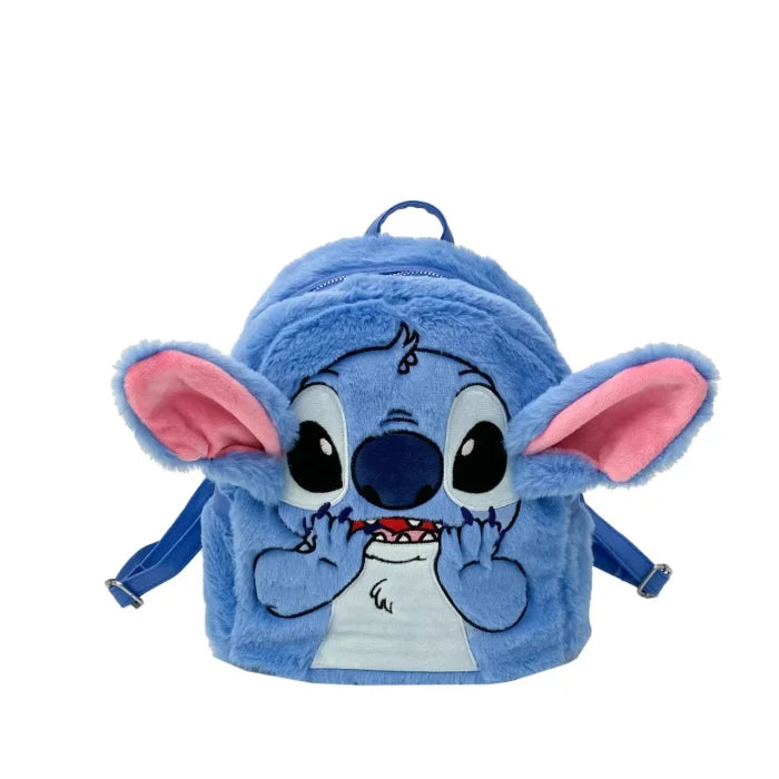 Blue Fluffy Backpack - Blue