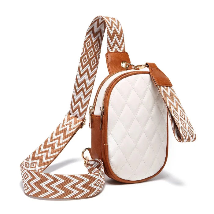 Boho Sling Backpack - White