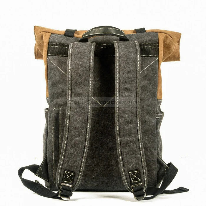 Brown Canvas Backpack