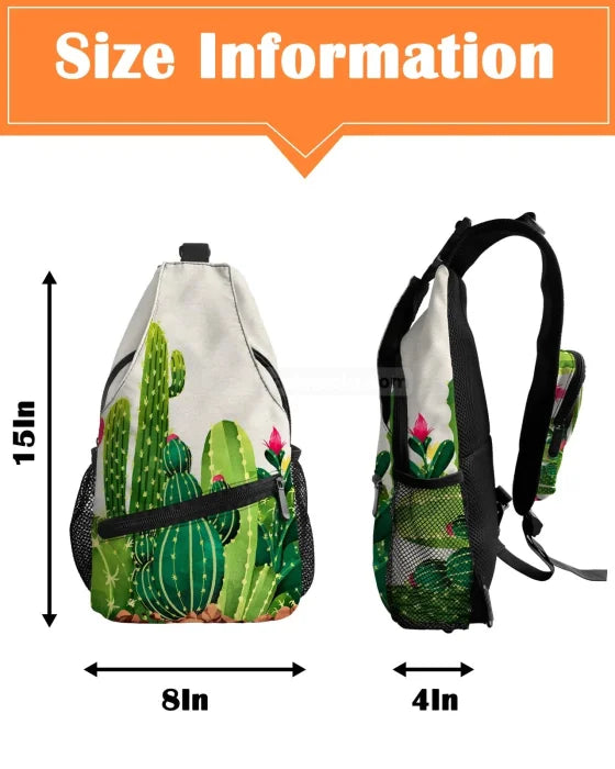 Cactus Messenger Bag - 28cmx10cmx38cm