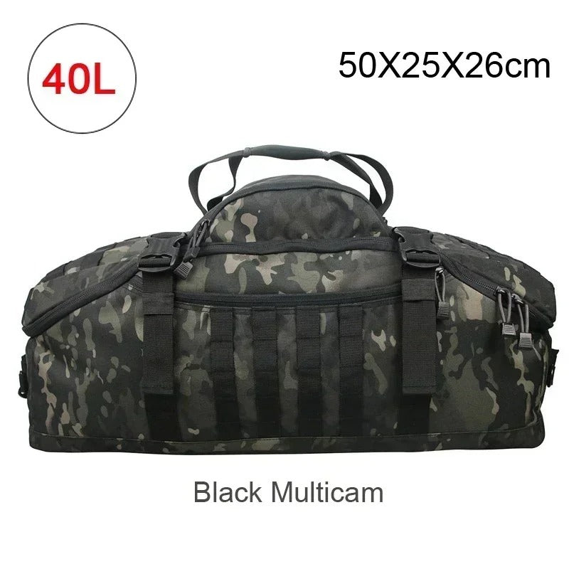 Camo Gym Backpack - 40L Black