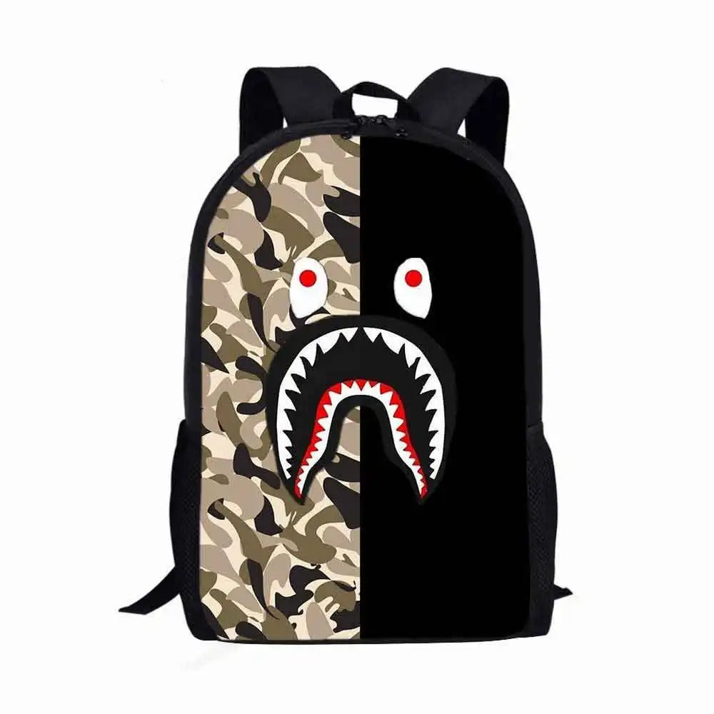 Camo Shark Backpack - Color 5 / 13 inches