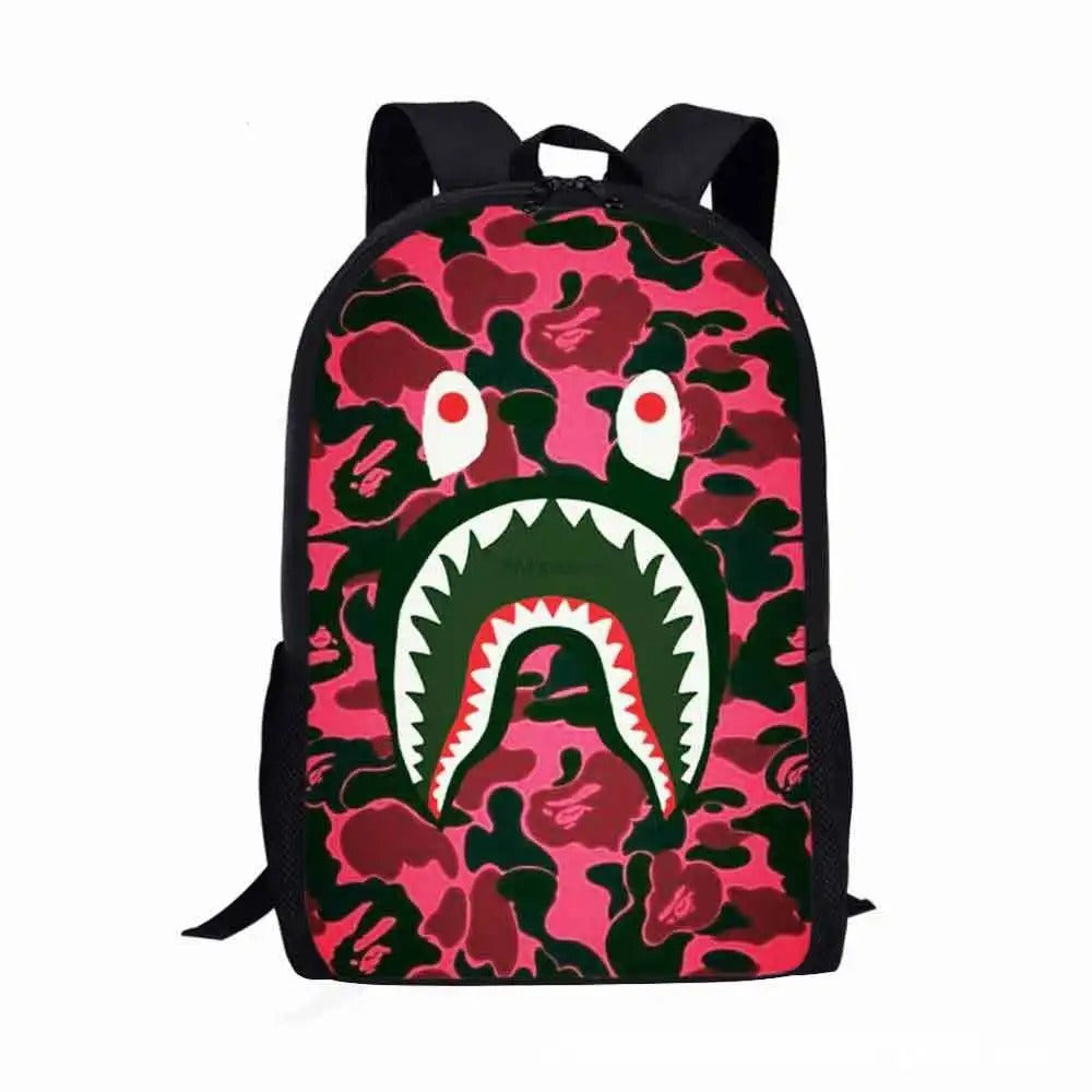 Camo Shark Backpack - Color 20 / 13 inches