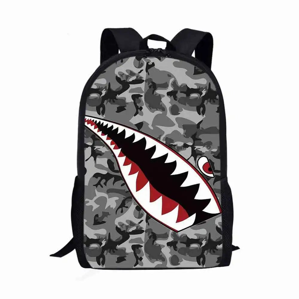 Camo Shark Backpack - Color 4 / 13 inches