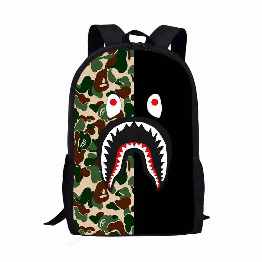 Camo Shark Backpack - Color 6 / 13 inches
