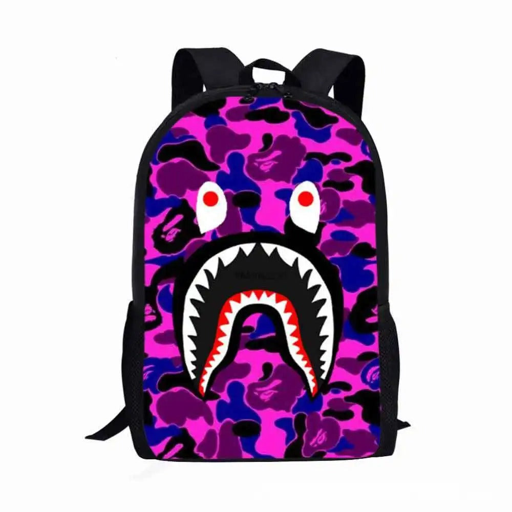 Camo Shark Backpack - Color 18 / 13 inches