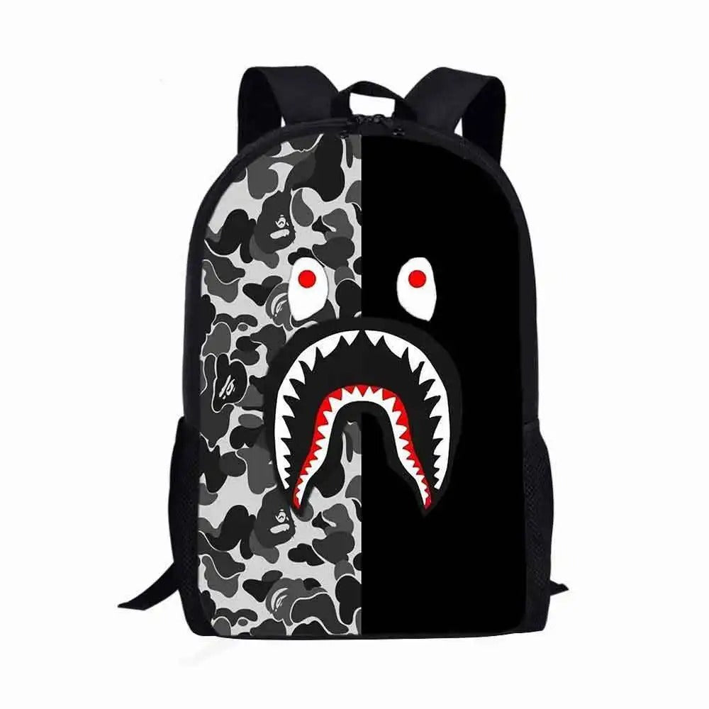 Camo Shark Backpack - Color 3 / 13 inches