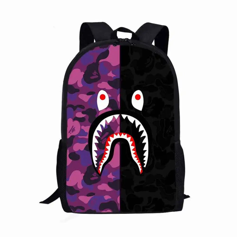 Camo Shark Backpack - Color 12 / 13 inches