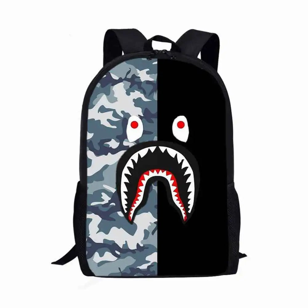 Camo Shark Backpack - Color 17 / 13 inches