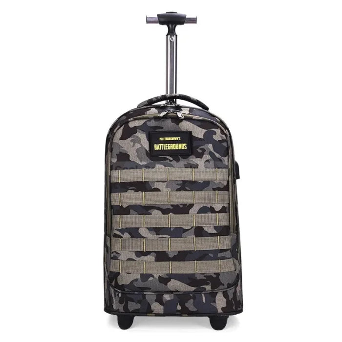 Camouflage Rolling Backpack