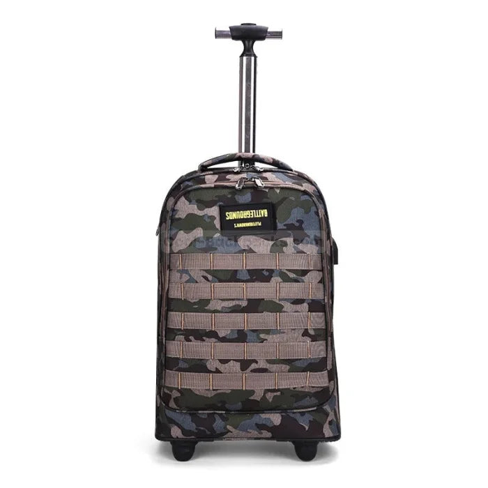 Camouflage Rolling Backpack - army green