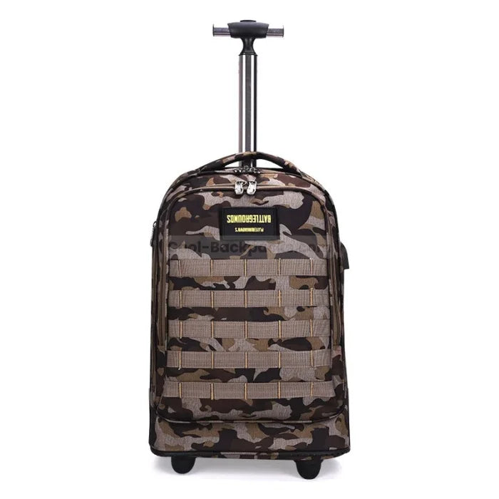 Camouflage Rolling Backpack - Deep Blue