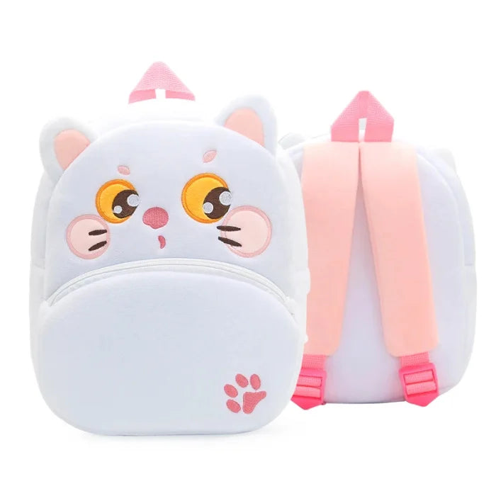 Cat Toddler Backpack - White