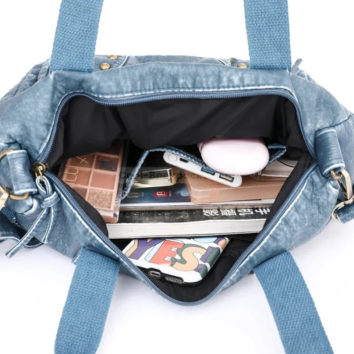 Denim Messenger Bag