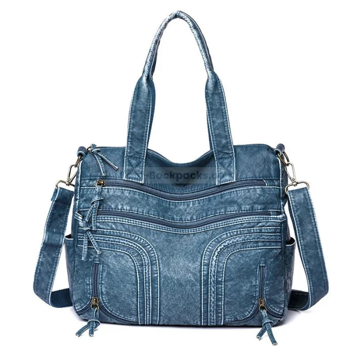 Denim Messenger Bag - Style 1