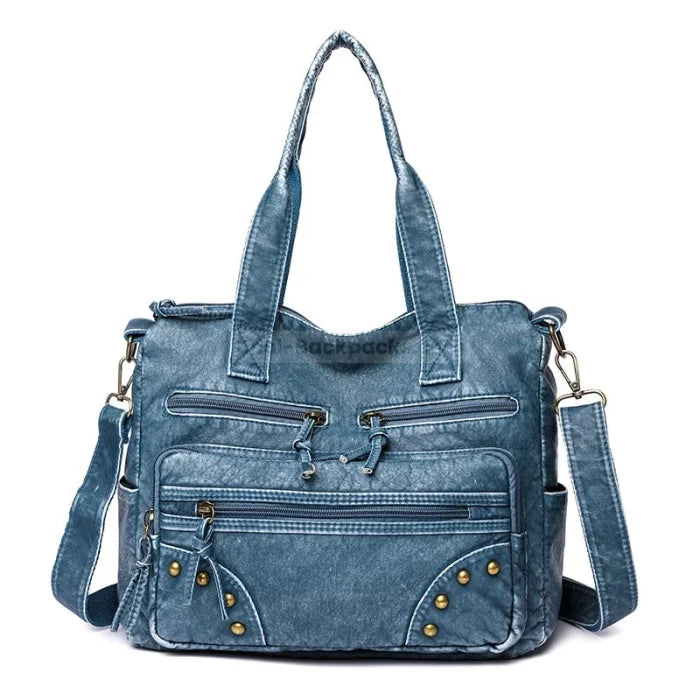 Denim Messenger Bag - Style 3