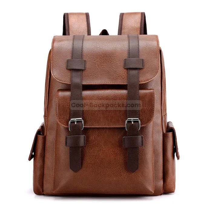 Faux Leather Rucksack Backpack