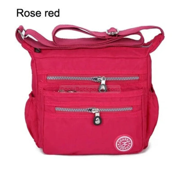 Female Messenger Bag - Rose red