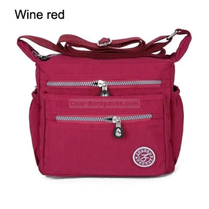 Female Messenger Bag - Wine red