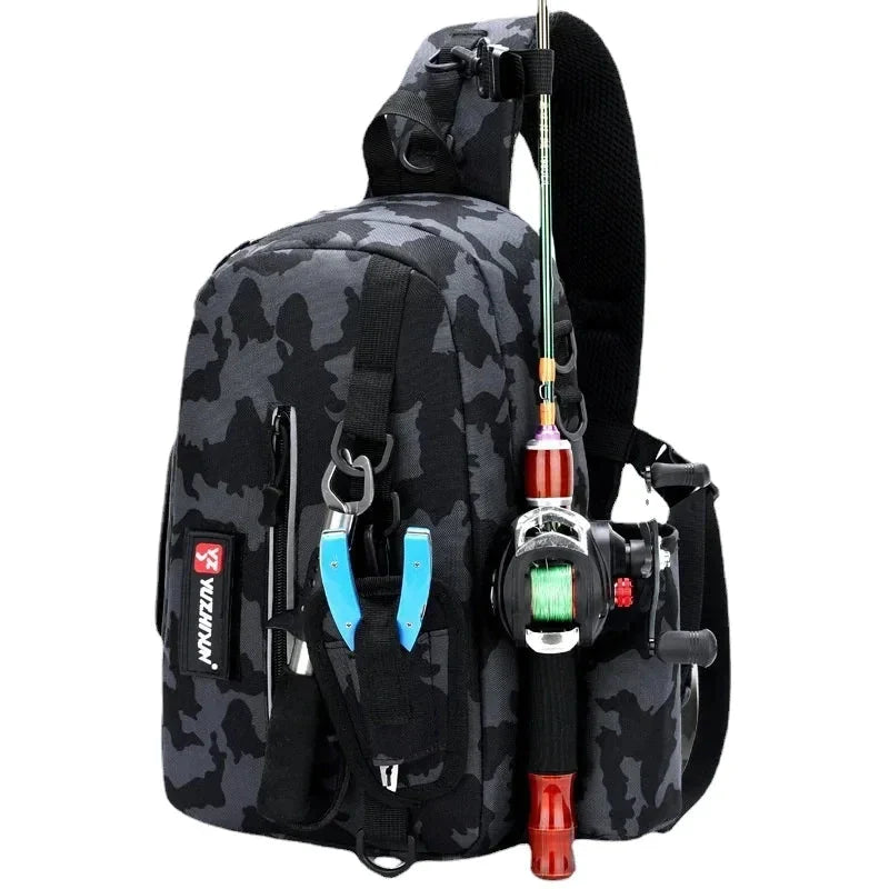 Fishing Sling Backpack - Black