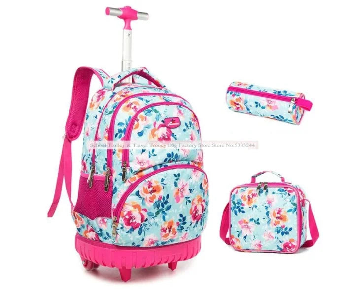 Floral Rolling Backpack