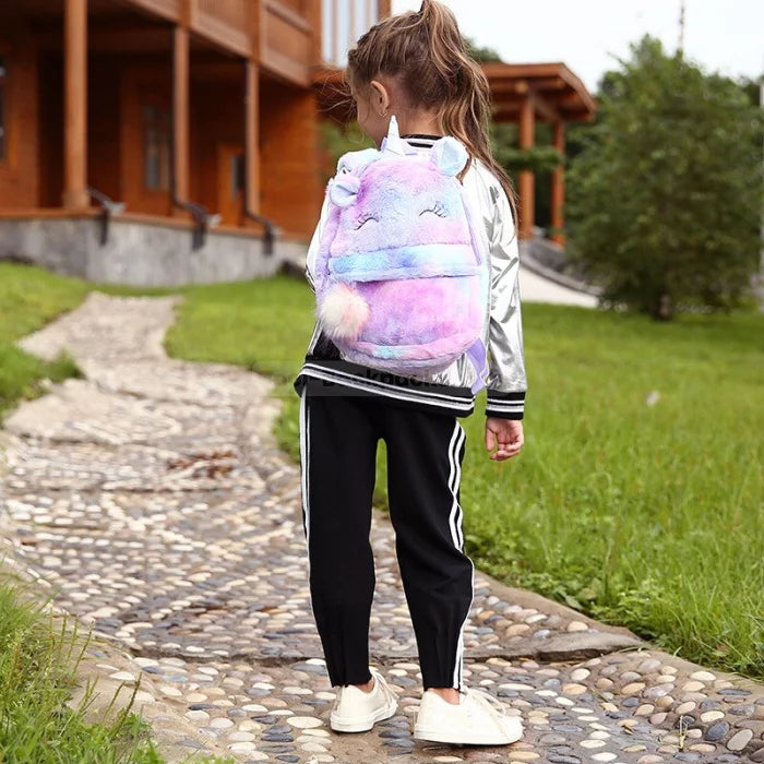 Fluffy Cute Unicorn Backpack