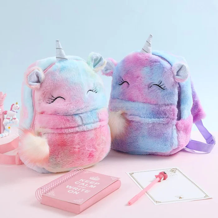 Fluffy Cute Unicorn Backpack