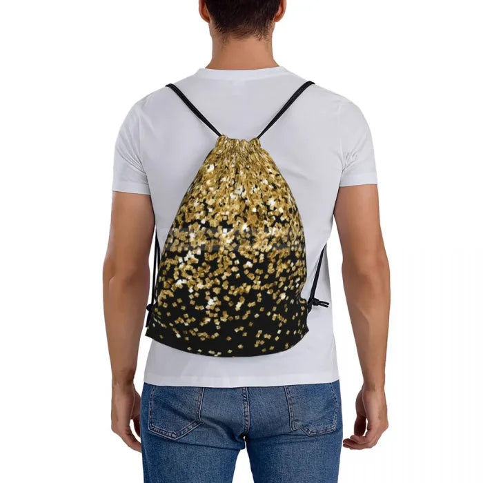 Gold Drawstring Backpack