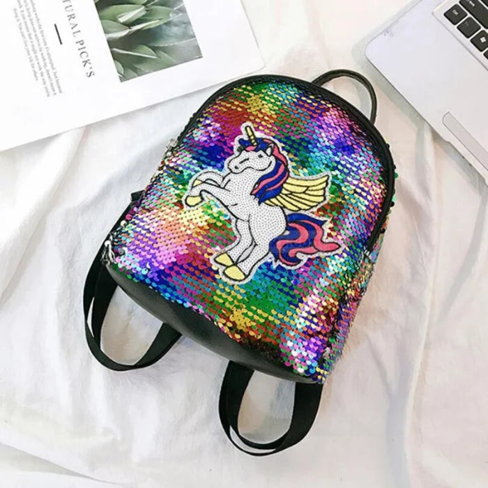 Gold Sequin Unicorn Backpack