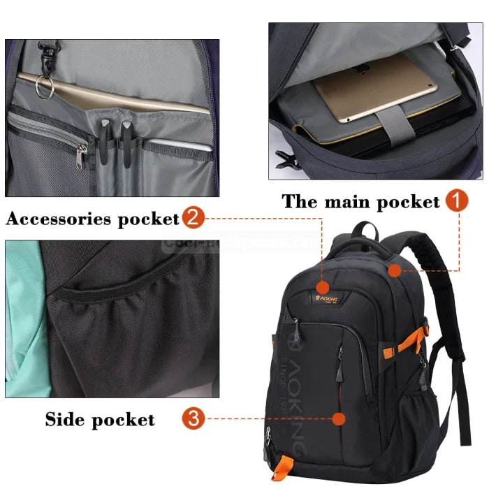 Grey and Orange Backpack