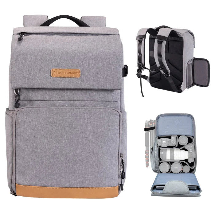 Grey Camera Backpack - Gray