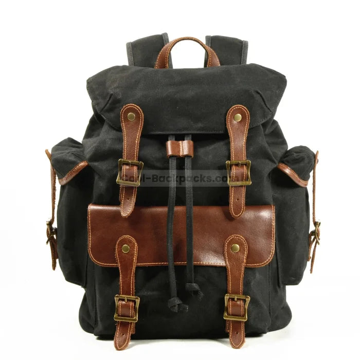 Ladies Canvas Rucksack - Black