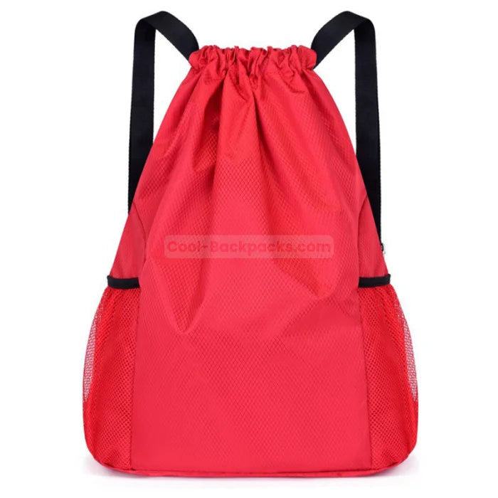 Large Drawstring Backpack - Red